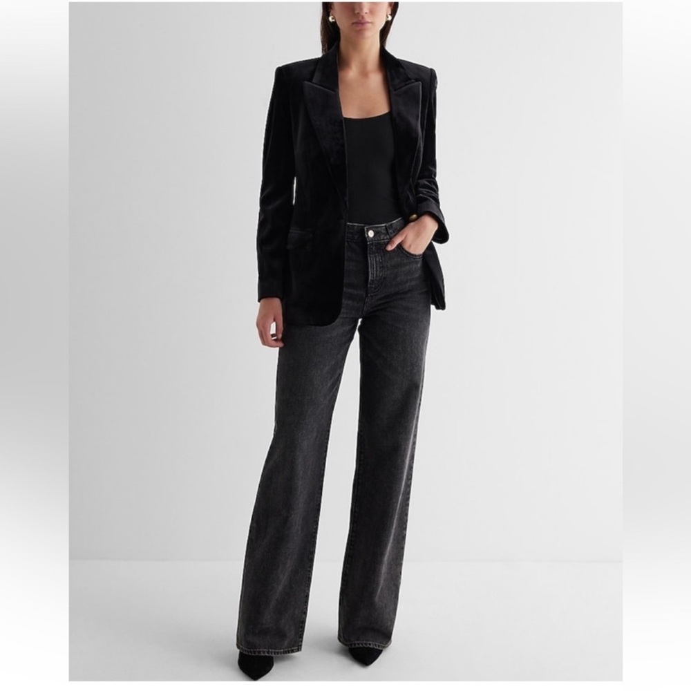 Express Black Velvet Blazer NEW size XS